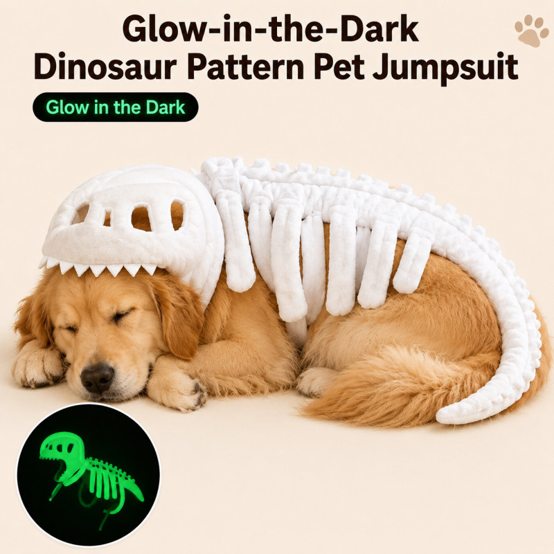 Cosplay Prop Patterns - Dinosaur-Patterned Pet Bodysuit For Dogs Cats