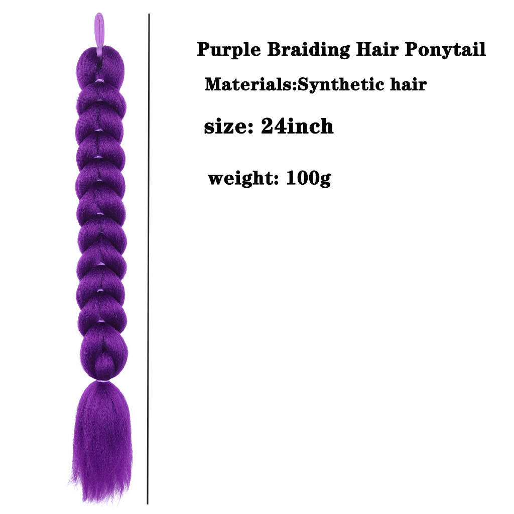 2Pcs Purple Braiding Ponytail  - огляд і ціна Aerith Cosplay Prop