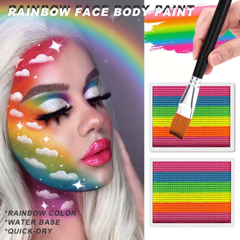 Rainbow Face and Body Paint Se - огляд і ціна Cosplay Prop Paint