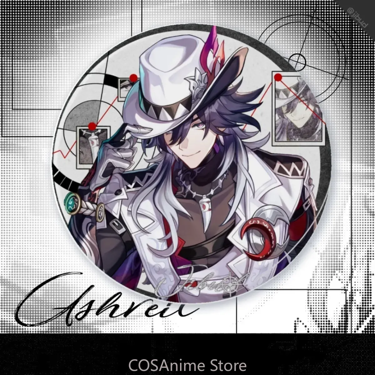 Ashveil Badge Anime Honkai：Sta - огляд і ціна Acrylic Cosplay Prop