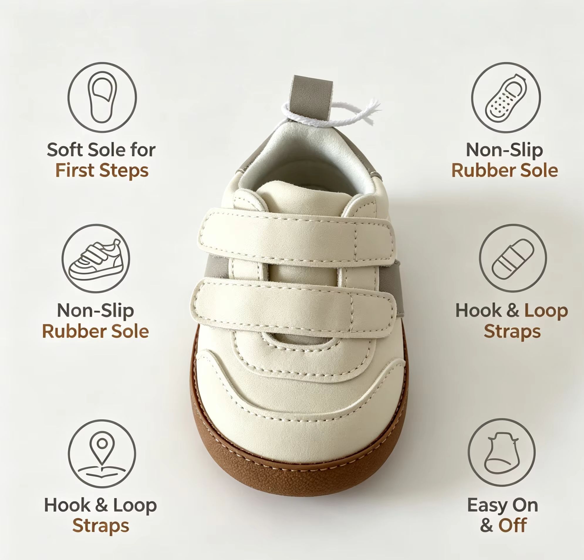 Oddler Baby Sneakers Soft Sole - огляд і ціна Velcro Hook Loop